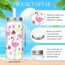 Baderke 24 Pcs Hawaiian Plastic Cups with Lids and Straws 13.5 oz Tropical Luau Clear Drinking Cup for Whiskey Soda Tea Juice Smoothies Coffee Milk Beach Birthday Party Supplies (Flamingo)