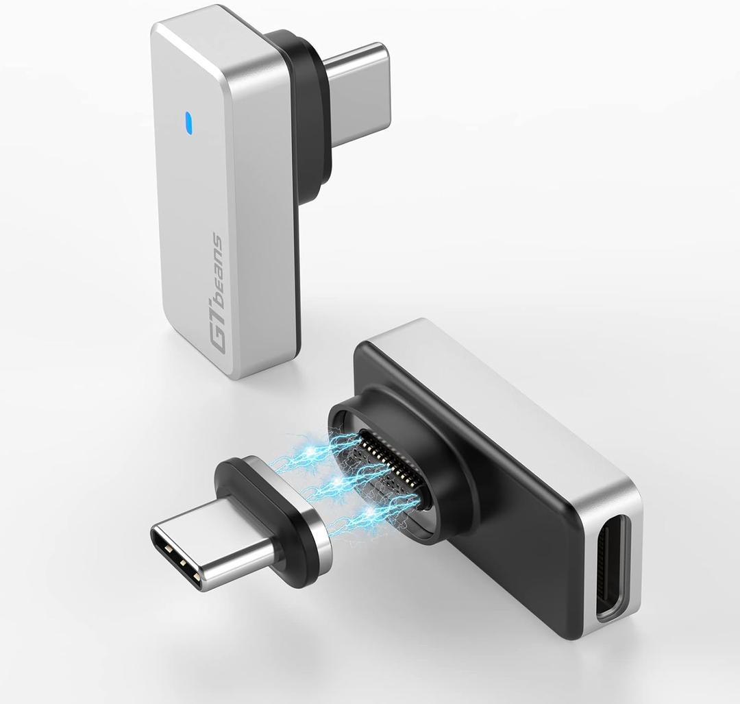 USB C Magnetic Adapter 24Pin, (2 Pack) Type C Connector Support PD 240W Fast Charge, USB 4.0 40Gbps Data Transfer and 8K 60Hz Video Output for Steam Deck, MacBook Pro/Air and More Type C Devices
