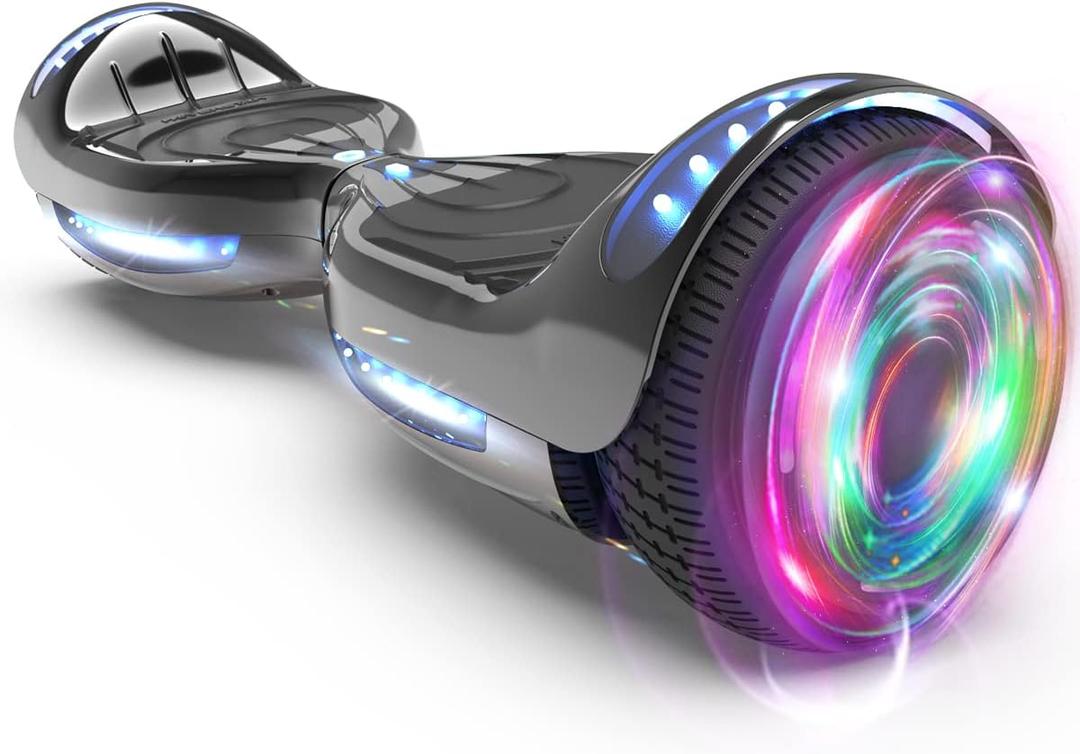 Hoverboard Certified HS2.01 Bluetooth Flash Wheel with LED Light Self Balancing Wheel Electric Scooter (Chrome Black)