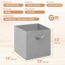 STORAGE MANIAC Storage Cubes, 13 Inch Collapsible Storage Bins with Handles, 10 Pack Fabric Foldable Bins for Organization, Durable Storage Bins for Closet, Shelves, Offices, Toys, 10-Pack Grey
