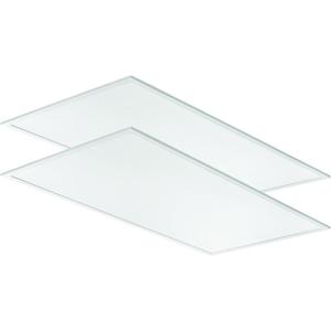 Lithonia Lighting CPX 2x4 LED Flat Panel Light, 2 Ft. x 4 Ft. LED Light Panel, Ceiling Lighting Fixture, 4000/5000/6000 Adjustable Lumens, 3500K/4000K/5000K CCT, Smooth Satin Lens, White (2-Pack)