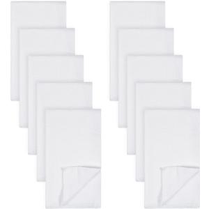 Gerber Unisex Baby Boys Girls Birdseye Flatfold Cloth Diapers Multipack White 10 Pack (10 Count (Pack of 1), White)