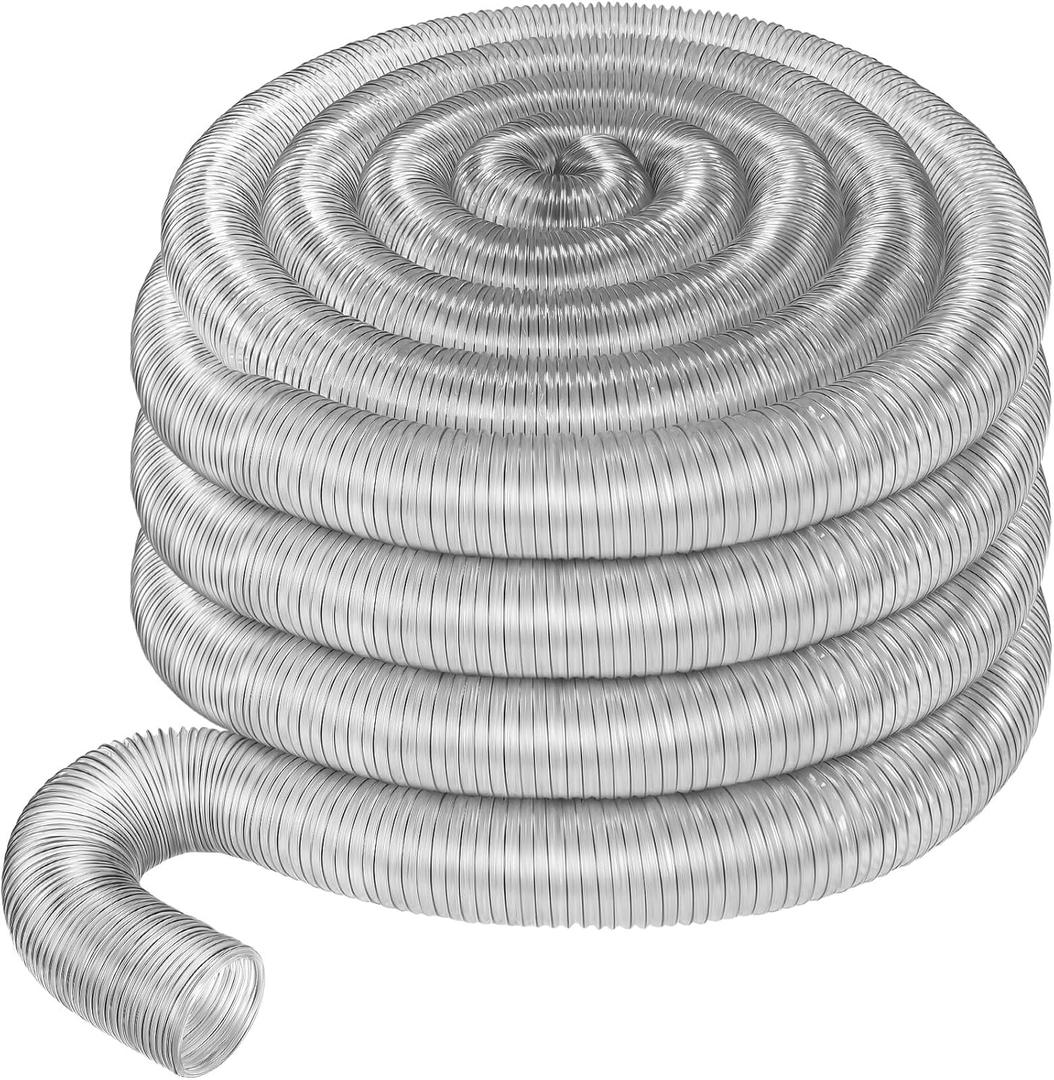 Therwen 4 x 70' Flexible PVC Dust Collection Hose, Heavy Duty Dust Debris, Fume Collection Puncture Resistant Clear Vacuum Hose