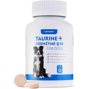 Taurine for Dogs with CoQ10, Heart Support, Beef Flavor, 120 Count