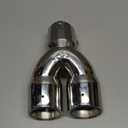 FAIZJUNBEN 3 inch exhaust tip, universal stainless steel exhaust tailpipe dual tailpipe slant for most cars (Bent, silver white)