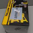 YELLOW JACKET Car Jack Stands 3 Ton with Double Locking and Large Foot Base for Lifting SUVS, Heavy Duty Steel, 6600 lb Capacity, 1 Pair, Yellow