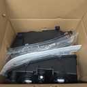 Headlight Tail Lights Assembly Combo Compatible with 03-06 Chevy Silverado Avalanche 1500 2500 3500 1500 HD 2500 HD,07 Chevy Silverado Classic Headlamp Rear Brake Lights, Driver and Passenger Side (Black Housing Amber Corner)