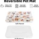 Amakunft 2 Pcs Guinea Pig Bed Mat Washable, Rabbit Winter Bed Pad for Indoor, Warm Small Animal Bed Mattres, Fleece Sleeping Pad for Bunny, Rat, Hedgehog, Sugar Glider, Chinchilla (Paw, Medium)
