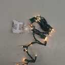 Clear Warm White Christmas Tree Lights - 6.3 ft String of 35 Incandescent Mini Bulbs Multifunctional Lighting Modes, for Decorative, Bedroom, Outdoor, Xmas Twinkle Lights with Green Wire Total 6.6 ft