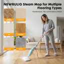 NEWBULIG 14-in-1 Steam Mop, Powerful Detachable Handheld Steam Cleaner for Floor Cleaning with 2 Washable Pads, 16.4 FT Cord, Multi-Purpose Floor Steamer for Hardwood, Clothes, Carpet, Tile, Grout