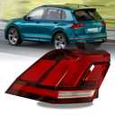 Road Hawk Rear Tail Light Brake Lamp for Volkswagen Tiguan 2018 2019 2020 2021 2022 2023 LED Outer Turn Signal Reflector Tail Lamp Left Driver Side Replacement 5NN945095A VW2804126