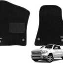 WENNEBIRD Superior Carpet Front Row Floor Mats for 2019-2024 Ram 1500 (Excludes Classic & 2025), 0.6-Inch Ultra-Thick, Noise-Reducing, All-Weather Waterproof Anti-Slip 2-Pc Set