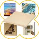 Falling in Art 2 Pack Unfinished Wooden Canvas Panels, 24x24 Gallery Birch Wood Panels Kit, 1 1/2" Deep Art Cradle Boards for Acrylic Painting, Pouring and Burning