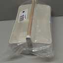 Vidifor Large Plastic Portable Caddy with Handle, Storage Organizer Bin with Adjustable Dividers for Art Supplies, Crafts, Colored Pencils, Makeup Desk (White+Pink)