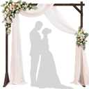 Xiomot 7.2FT Wooden Wedding Arch Square Wood Arches Arbor Backdrop Stand for Ceremony Indoor Outdoor Wedding Party Proposal Scene Garden Beach Forest Rustic Boho Decoration