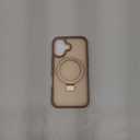 SKYLMW Compatible with iPhone 17 Pro Case with Invisible Magnetic O-Ring Stand Military-Grade Translucent Phone Case for iPhone 17 Pro 6.3" [Compatible with Mag-Safe][Great Grip Feeling],Desert Brown