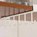 6-Hooks Nail-Free Adhesive Coffee Cup Holder Hooks for Kitchen Cabinets Multi-Purpose Hanger for Cups, Utensils Keys