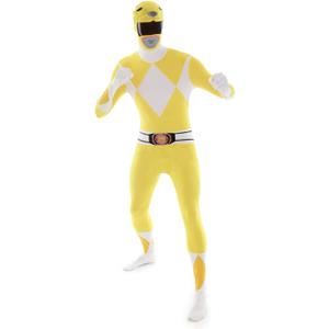 Morphsuits Yellow Power Ranger Costume Adult Men, Power Ranger Costume Adult, Funny Costumes for Adults (X-Large)