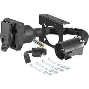 CURT 55774 Dual-Output Vehicle-Side 7-Pin, 4-Pin Connectors, Factory Tow Package and USCAR Socket Required