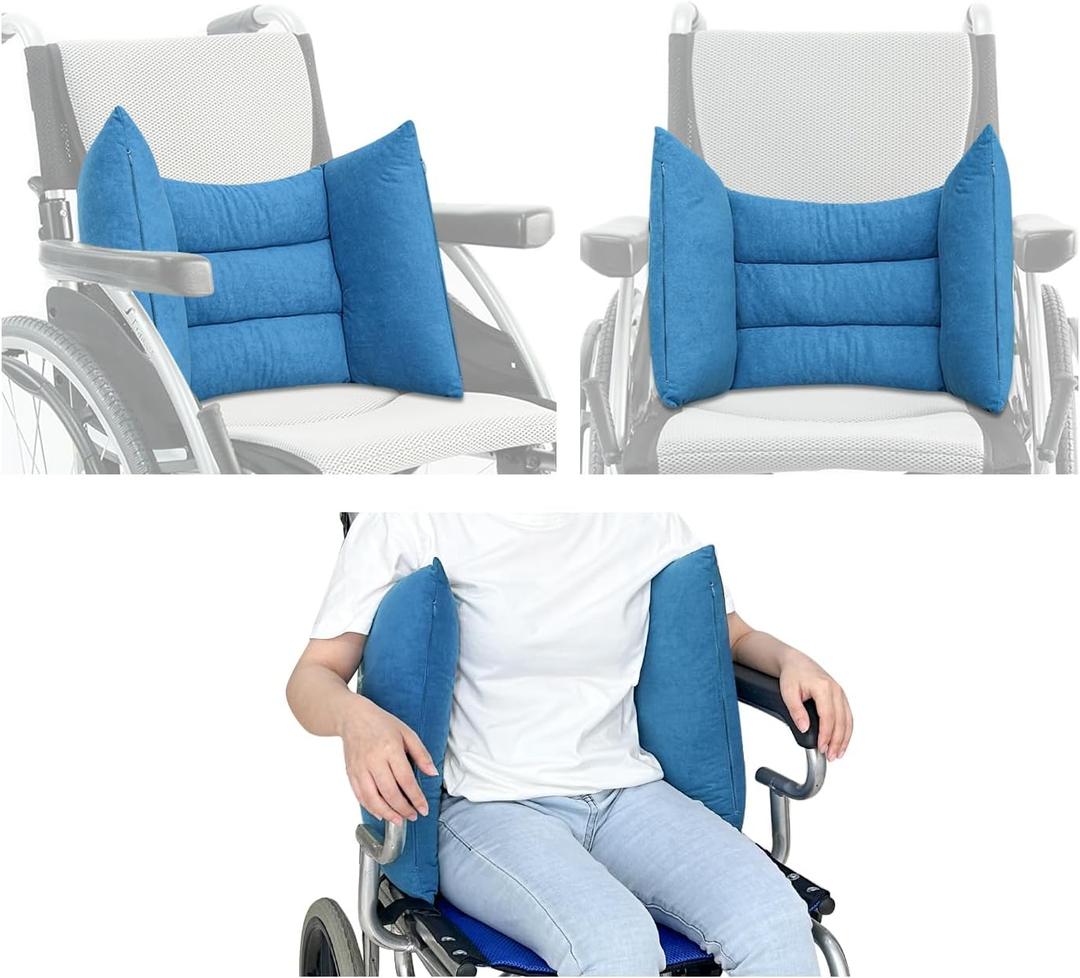 Lateral Support for Wheelchair Back Support Cushion for Pressure Relief Folding Pads Improving Better Posture Sitting Assist Wedge for Elderly Disabled Stroke Patients in Recliner Wheelchair