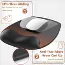 AKIT Ergonomic Mouse Pad with Wrist Rest& Keyboard Wrist Rest, Wrist Rest for Computer Keyboard, Pain Relief, Non-Slip Rubber Base, Mousepad Wrist Support for Gaming, Office, Home, Gradient Black