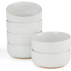 famiware Milkyway Cereal Bowl, Soup Bowls for 6, 25 Ounce Bowls Set for Kitchen, Bowl Set for Cereal Soup Rice Pasta Salad Oatmeal, White