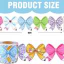 Gersoniel 65.6ft Pencil Bow Bulletin Board Border Back to School Die-Cut Trim Border Roll Colorful Coquette Bows Classroom Decoration for First Day of School Chalkboard Office Wall Decoration