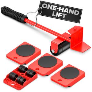 Furniture Moving Sliders Set  Furniture Lifter Tool Up to 220 lbs Moover Tool Non-Scratching Design, Smooth Glide | Protects Floors, Durable, and Easy to Use for Home, Office and Appliance Moving