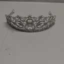 Glinda Silver Crown for Women, Princess Crystal Tiara Bubble Crown for Birthday Prom, Halloween Costume Accessories, Wedding