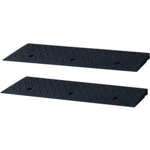 Curb Ramp 1.6" Rise Rubber Curb Ramps for Driveway Curb Ramps for Sidewalks Car Ramps Door Threshold Ramp Shed Ramps for Riding Mower 7000 LB Capacity