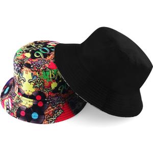 Sun Hat for Women Bucket Hat Cotton Reversible Summer Travel Beach Fishing Cap