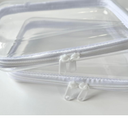 Clear/Transparent Hard PVC Organizing Case with Double Zipper, Declutter and Tidy Lifestyle Bin(2PCS) 8 x 9.5 "