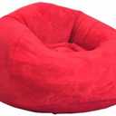 Beanless Bag Inflatable Chair, Air Sofa Outdoor Inflatable Lazy Sofa Chair No Filler,Washable Couch Bean Bag Chair Folding,for Organizing Plush Toys Or Memory Foam (Red)