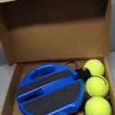 Tennis Trainer Rebound Ball with String Solo Tennis Training Kit Portable Practice Rebounder Equipment Training Tools with Long Elastic Ropes for Adults, Kids, Beginners (Blue)