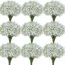 50 Pcs Baby Breath Artificial Flowers, Fake Babys Breath Gypsophila Flowers Bulk, Realistic Artificial Flowers Bouquet Flores Artificiales para Decoracion for Wedding Party Home Decoration