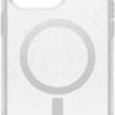 OtterBox iPhone 15 Pro MAX (Only) Symmetry Series Clear Case - Stardust (Clear/Silver), Snaps to MagSafe, Ultra-Sleek, Raised Edges Protect Camera & Screen