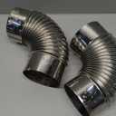 4 Inch 90 Degree Galvanized Dryer Elbow Vent Tube Connector Dryer Vent Elbow Connector Dryer for 4" HVAC Duct Ducting Pipe Hose Ductwork (2 Pcs)