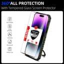 Magnetic for iPhone 14 Pro Max Case Compatible with MagSafe Wireless Charging,with 2 Screen Protectors,14Pro Max Case Magnet with Kickstand Ring,Heavy Duty Protection Military Grade Drop Green