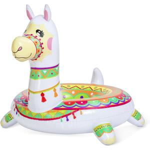 SLOOSH Inflatable Llama Pool Float 43.5, Pool Tubes, Fun Beach Floaties, Summer Pool Raft Lounger, Swim Party Toys, Swimming Pool Party Decorations for Kids & Adults