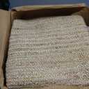 RAJRANG Large Oval Jute Rug 6'x 9' Natural Hand Woven Boho Reversible Braided Rigo Area Rugs