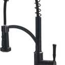 Bronze Kitchen Faucet with Pull Down Sprayer, Oil Rubbed Bronze Single Handle High Arc Commercial Farmhouse Kitchen Sink Faucet with Deck Plate