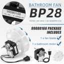 S99080166 BP28 Bathroom Vent Bath Fan Motor Kit Replacement YJF6178 Fit for Bro-an Nu-Tone 655 679 657 658 85n2 Exhaust Fan Motor 70cfm 1.4 Amp 3000RP 120V CCW - 1 Year Free Replacement by Fetechmate