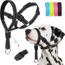 Weesiber No-Pull Dog Head Halter - Adjustable Dog Muzzle Leash, Padded Head Collar for Dogs to Prevent Heavy Pulling On The Leash(Black,M)