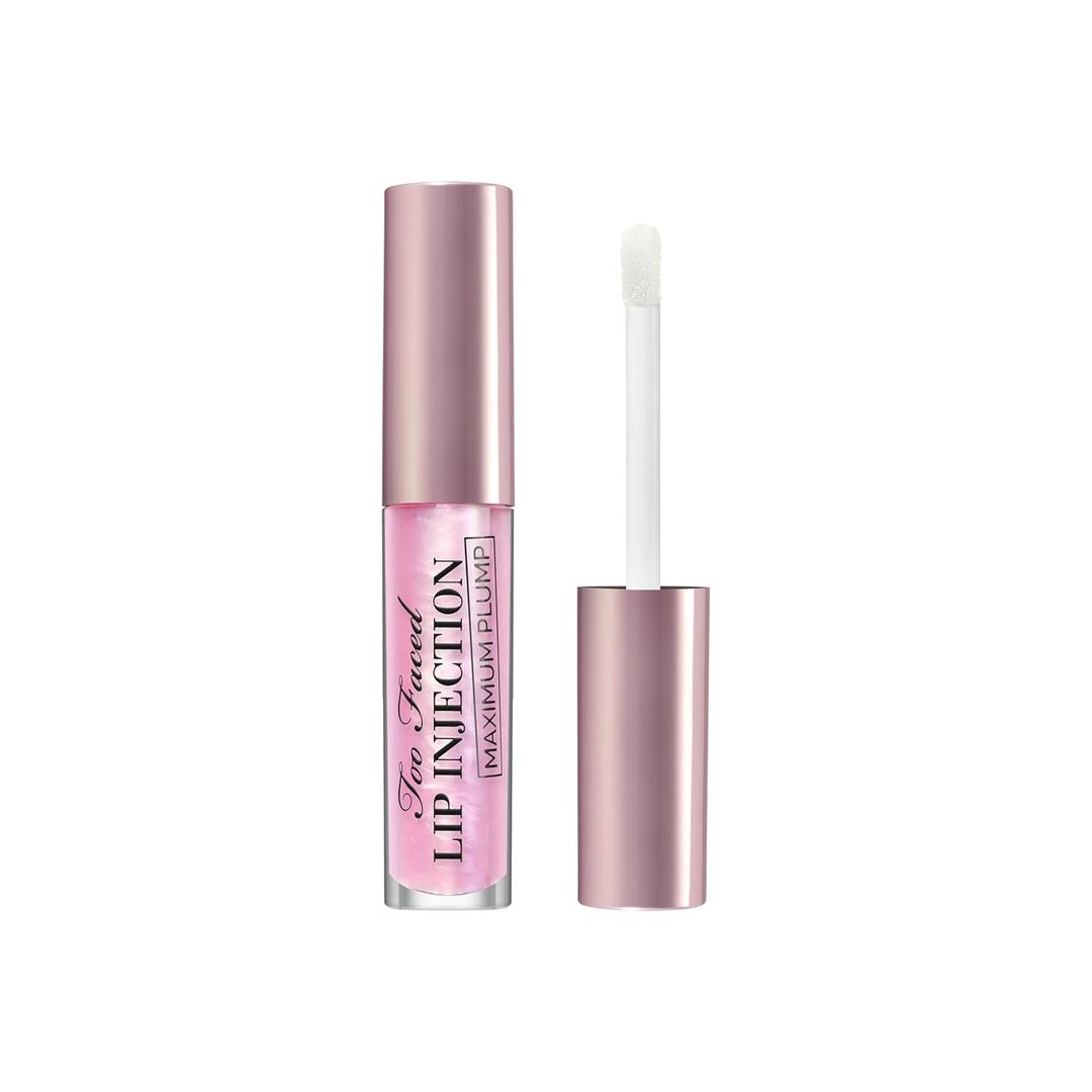 Too Faced Lip Injection Maximum Plump Extra Strength Lip Plumper Gloss | Hydrating, Volumizing, + Plumping, 0.14 Fl Oz (01 Original (Clear))