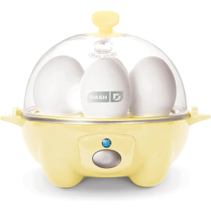 DASH Rapid Egg Cooker: 6 Egg Capacity Electric Egg Cooker for Hard Boiled Eggs, Poached Eggs, Scrambled Eggs, or Omelets with Auto Shut Off Feature - Yellow
