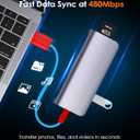 chubbycable Color Block Chubby 240W Short USB C Cable Power Bank Fast Charging Cable Silicone Charger Cord Compatible with iPhone 17-15 Series iPad, Blue+Green, Type-C to Type-C, 0.82FT