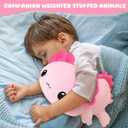 TOYSYM Weighted Stuffed Animals, 1.6 lbs Axolotl Stuffed Animal with Weighted Beads, Cute Plush Toy Pillow Gifts for Adults Kids Boys Girls, Pink