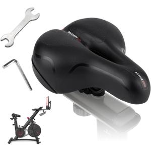 Bike Seat Cushion Compatible with Yesoul,Dual Shock Absorbing Ball Foam,Waterproof,Wide Bicycle Saddle,Red