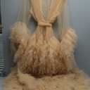 Tulle maternity robe for photoshoot Lingerie for Women Old Hollywood Robe Nightgown Tulle Bathrobe