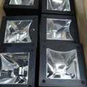 Solar Wall Lights Outdoor Waterproof Dusk to Dawn Solar Fence Light IP65 LED Square Modern with Warm White & RGB Modes Lighting for Yard, Patio, Deck, House Numbers, 4 Pack